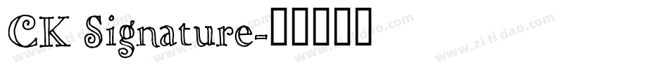 CK Signature字体转换